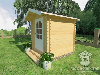 Летний садовый хозяйственный домик из мини-бруса СД-6