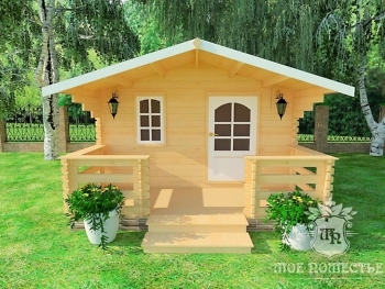 Летний садовый домик из мини-бруса