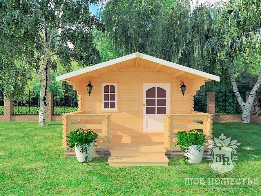 Летний садовый домик из мини-бруса «СПБ-1»