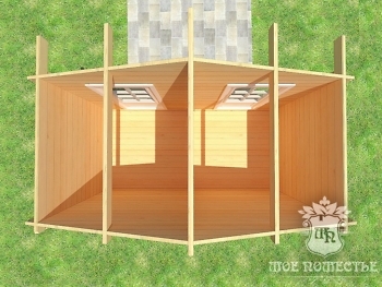 Летний садовый хозяйственный домик СД-7 план