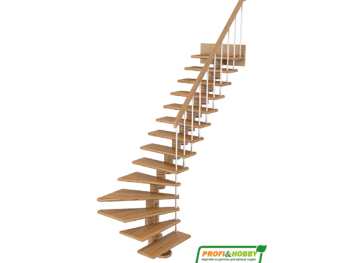 Деревянная лестница на второй этаж К-008м